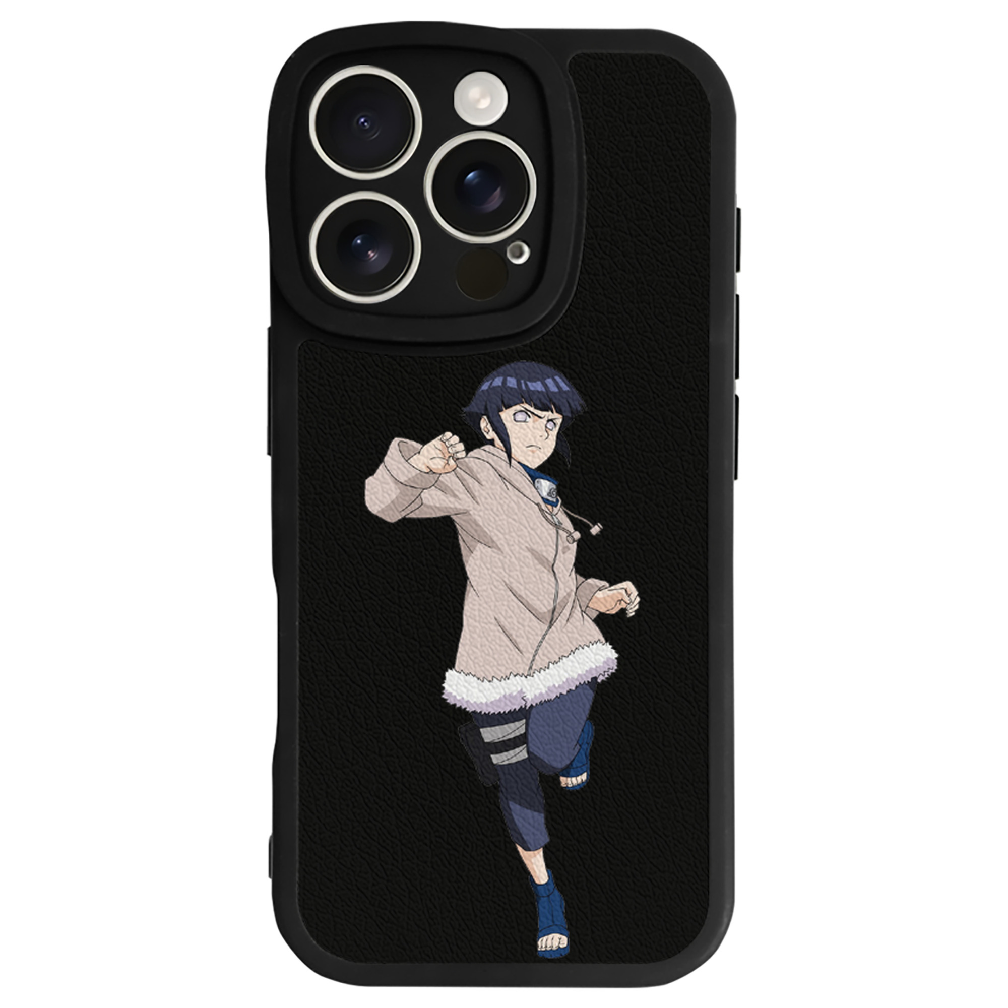 （画像用） NARUTO -ナルト- 日向ヒナタ Hyūga Hinata 【iPhone 16シリーズ対応】シリコンスマホケース（レザー調） 材質：シリコン